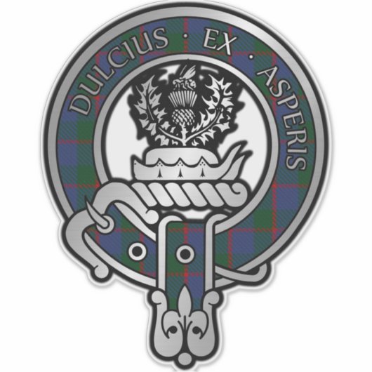 Clan Ferguson Tartan Wappen Aufkleber (Vorderseite)