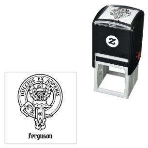 Clan Ferguson Wappen Selbstfarbige Briefmarke Permastempel