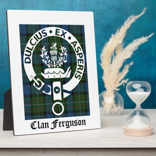 Clan Ferguson Wappen Tartan Fotoplatte (Seite)
