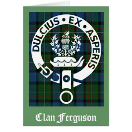 Clan Ferguson Wappen Tartan Grußkarte