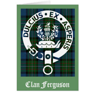 Clan Ferguson Wappen Tartan Grußkarte