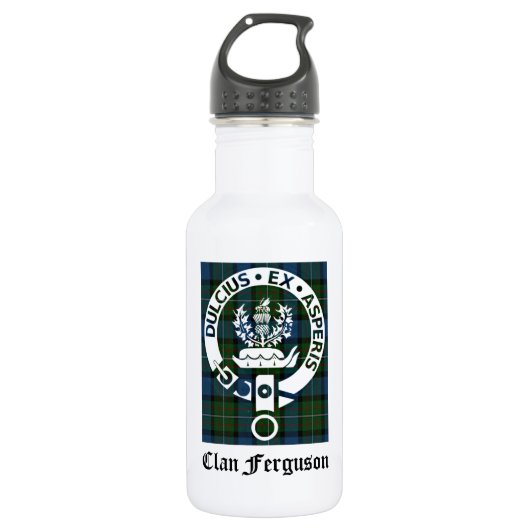 Clan Ferguson Wappen Tartan Trinkflasche (Vorderseite)