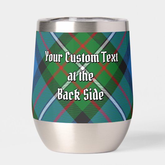 Clan Ferguson Wappen über Tartan (Rückseite)