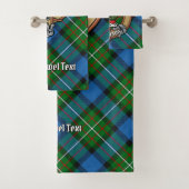 Clan Ferguson Wappen über Tartan Badhandtuch Set (Insitu)