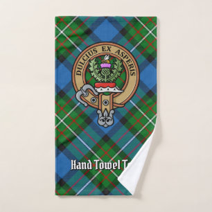 Clan Ferguson Wappen über Tartan Badhandtuch Set