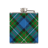 Clan Ferguson Wappen über Tartan Flachmann (Rückseite)