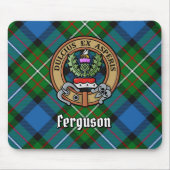 Clan Ferguson Wappen über Tartan Mousepad (Vorne)