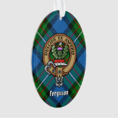 Clan Ferguson Wappen über Tartan Ornament (Vorderseite)