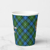Clan Ferguson Wappen über Tartan Paper Cups Pappbecher (Rechts)