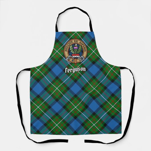 Clan Ferguson Wappen über Tartan Schürze (Vorderseite)