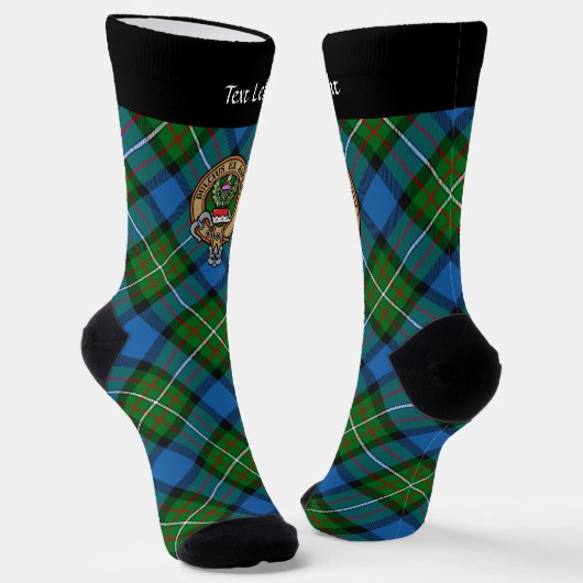 Clan Ferguson Wappen über Tartan Socken (Gewinkelt)
