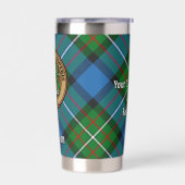 Clan Ferguson Wappen über Tartan Thermobecher (Links)