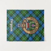 Clan Ferguson Wappen über Tartan Wandteppich (Vorderseite (Horizontal))