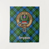 Clan Ferguson Wappen über Tartan Wandteppich (Vorderseite)