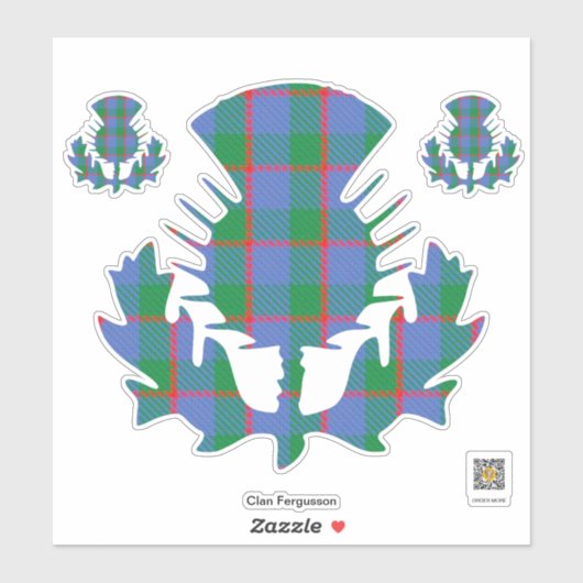 Clan Fergusson Thistle Sticker (Blatt)