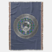 Clan Fergusson Wappen & Tartan Knot Decke (Vorderseite Vertikal)