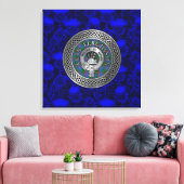 Clan Fergusson Wappen & Tartan Knot on Thistle Leinwanddruck (Insitu (Wohnzimmer))