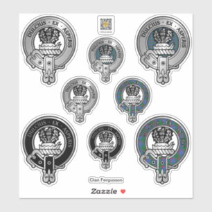 Clan Fergusson Wappen & Tartan Sticker