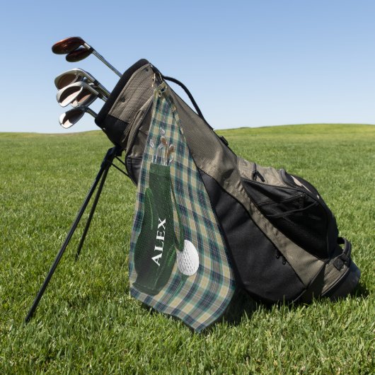 Clan Fitzpatrick Tartan Kariert Personalisiert Golfhandtuch (Gras)