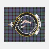 Clan Fletcher Modern Tartan Kariert Fleecedecke (Vorderseite (Horizontal))