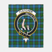 Clan Fletcher Tartan Kariert Fleecedecke (Vorderseite)