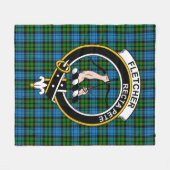Clan Fletcher Tartan Kariert Fleecedecke (Vorderseite (Horizontal))