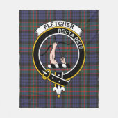 Clan Fletcher von Dunans Tartan Kariert Fleecedecke (Vorderseite)