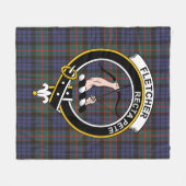 Clan Fletcher von Dunans Tartan Kariert Fleecedecke (Vorderseite (Horizontal))