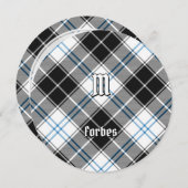 Clan Forbes Dress Tartan Einladung (Vorne/Hinten)