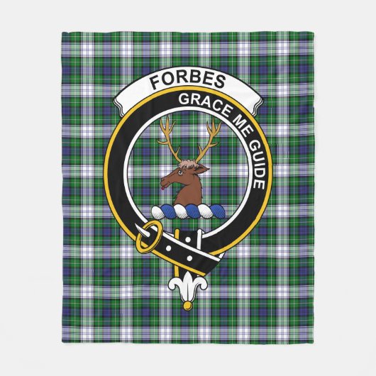 Clan Forbes Dress Tartan Kariert Fleecedecke (Vorderseite)