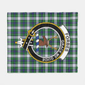 Clan Forbes Dress Tartan Kariert Fleecedecke (Vorderseite (Horizontal))