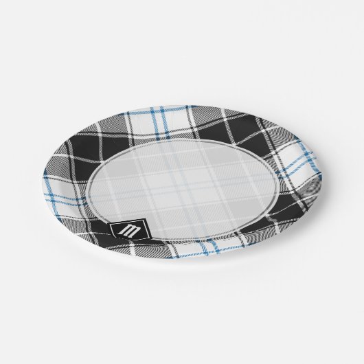 Clan Forbes Dress Tartan Pappteller (Schrägansicht)