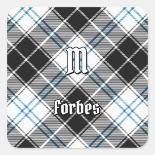 Clan Forbes Dress Tartan Quadratischer Aufkleber