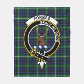 Clan Forbes Lyon Court Tartan Kariert Fleecedecke (Vorderseite)