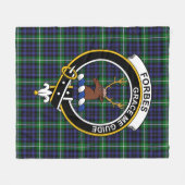 Clan Forbes Lyon Court Tartan Kariert Fleecedecke (Vorderseite (Horizontal))