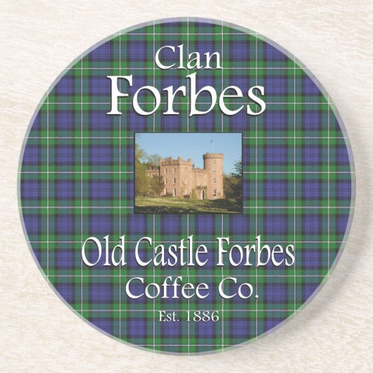 Clan Forbes Old Castle Forbes Coffee Co. Coaster Sandstein Untersetzer (Vorne)