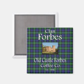 Clan Forbes Old Castle Forbes Coffee Co. Magnet (Vorderseite/Rückseite)