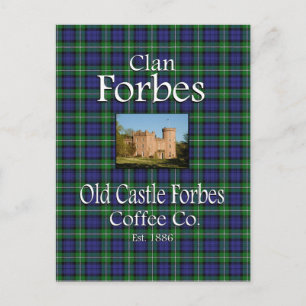 Clan Forbes Old Castle Forbes Coffee Co. Postkarte