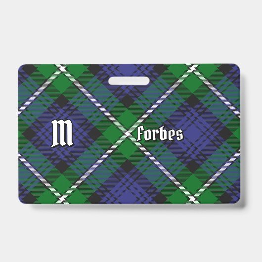 Clan Forbes Tartan Ausweis (Vorderseite)