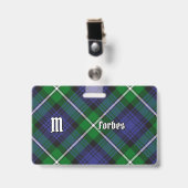 Clan Forbes Tartan Ausweis (Vorderseite mit Clip)