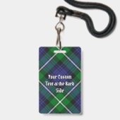 Clan Forbes Tartan Ausweis (Rückseite mit Lanyard)
