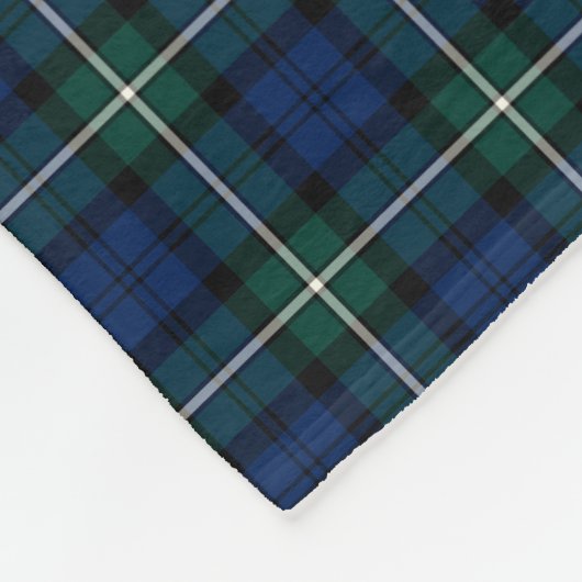 Clan Forbes Tartan Blue und Green Scott Kariert Fleecedecke (Ecke)
