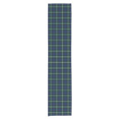 Clan Forbes Tartan Blue und Green Scott Kariert Kurzer Tischläufer (Vorderseite)