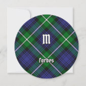 Clan Forbes Tartan Einladung (Vorderseite)