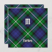 Clan Forbes Tartan Einladung (Vorne/Hinten)