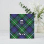 Clan Forbes Tartan Einladung (Stehend Vorderseite)