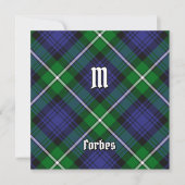 Clan Forbes Tartan Einladung (Vorderseite)