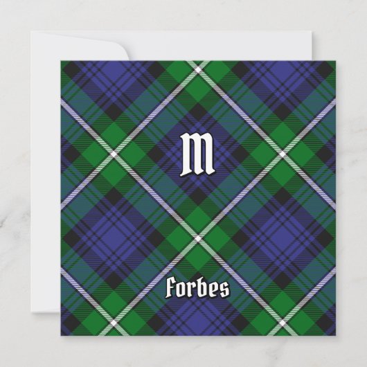 Clan Forbes Tartan Einladung (Vorderseite)