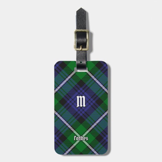 Clan Forbes Tartan Gepäckanhänger (Vorderseite vertikal)