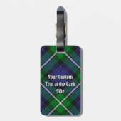Clan Forbes Tartan Gepäckanhänger (Rückseite vertikal)